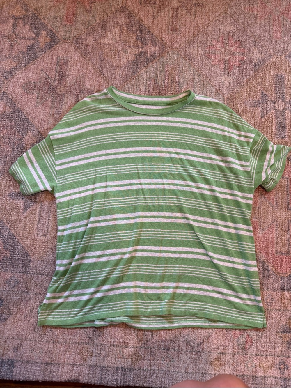 Aerie Green Striped soft shirt